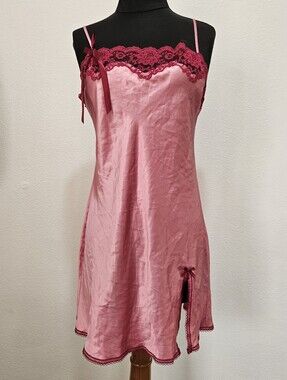 Victoria's Secret Lace Trim Satin Slip